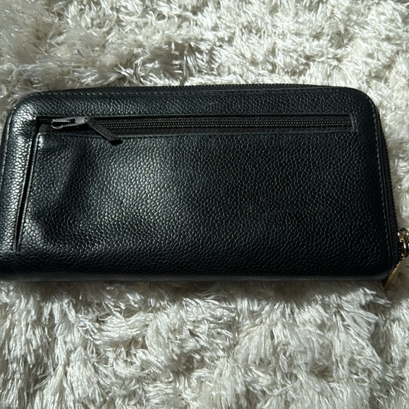 Black Chanel caviar leather long zip wallet - Picture 7 of 12